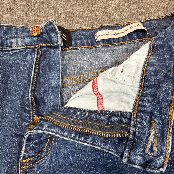 Not Your Daughters Jeans Womens 14 Blue Denim Straight Leg Capris Everyday USA - Picture 10 of 13